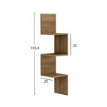 ΕΠΙΤΟΙΧΙΑ ΓΩΝΙΑΚΗ ΡΑΦΙΕΡΑ ILLUSION HM8935.11 ΜΕΛΑΜΙΝΗ ΣΕ ΦΥΣΙΚΟ 25x25x105,4Υεκ. - Image 2