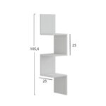 ΕΠΙΤΟΙΧΙΑ ΓΩΝΙΑΚΗ ΡΑΦΙΕΡΑ ILLUSION HM8935.12 ΜΕΛΑΜΙΝΗ ΣΕ ΛΕΥΚΟ 25x25x105,4Υεκ. - Image 2