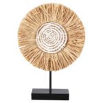 ΕΠΙΤΡΑΠΕΖΙΟ ΔΙΑΚΟΣΜΗΤΙΚΟ HM4224 ΙΝΕΣ RAFFIA ΣΕ ΦΥΣΙΚΟ-ΜΑΥΡΗ ΞΥΛΙΝΗ ΒΑΣΗ 18x9x43Υεκ. - Image 3