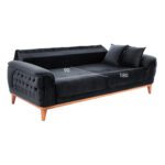 ΚΑΝΑΠΕΣ ΚΡΕΒΑΤΙ BENNINGTON ΤΡΙΘΕΣΙΟΣ ΜΑΥΡΟΣ HM3249.01 240x95x80 εκ. - Image 3