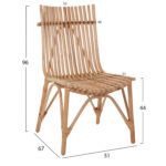 ΚΑΡΕΚΛΑ ΕΞΩΤ.ΧΩΡΟΥ CELLION HM9812.01 ΡΑΒΔΟΙ RATTAN ΣΕ ΦΥΣΙΚΟ ΧΡΩΜΑ 51x67x96Yεκ. - Image 2
