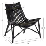 ΚΑΡΕΚΛΑ ΕΞΩΤ.ΧΩΡΟΥ CELLION HM9812.02 ΡΑΒΔΟΙ RATTAN ΣΕ ΜΑΥΡΟ ΧΡΩΜΑ 76x72x83Υεκ. - Image 2