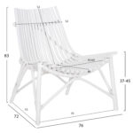 ΚΑΡΕΚΛΑ ΕΞΩΤ.ΧΩΡΟΥ CELLION HM9812.03 ΡΑΒΔΟΙ RATTAN ΣΕ ΛΕΥΚΟ ΧΡΩΜΑ 76x72x83Υεκ. - Image 2