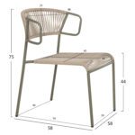 ΚΑΡΕΚΛΑ SUKI HM6053.05 ΜΕΤΑΛΛO KAI ΣΥΝΘΕΤΙΚΟ RATTAN ΣΕ ΑΝΟΙΧΤΟ ΠΡΑΣΙΝΟ 54x62x80Υεκ - Image 2