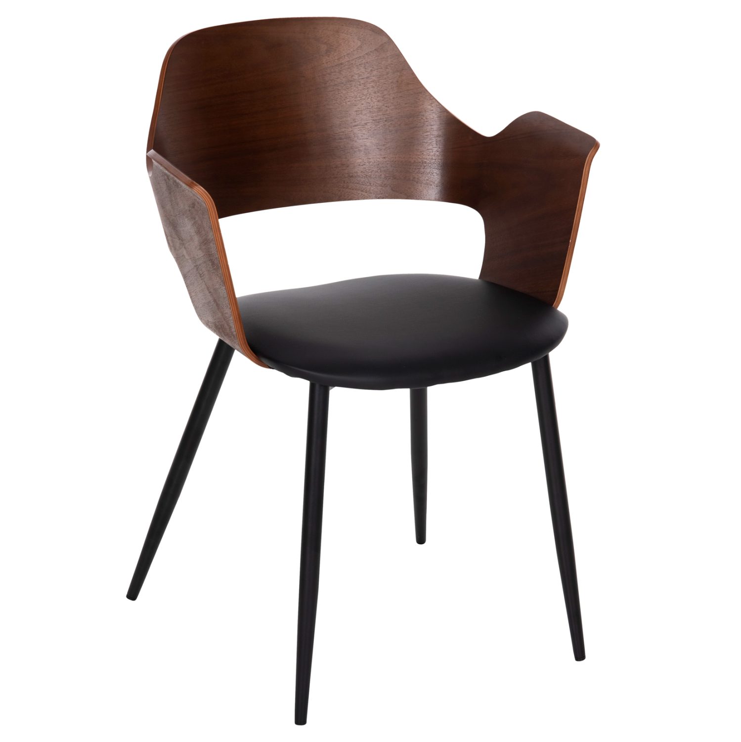 karekla-fb9961603-xylo-se-karydi-mayro-p ΚΑΡΕΚΛΑ VELP HM9616.03 ΞΥΛΟ ΣΕ ΚΑΡΥΔΙ-ΜΑΥΡΟ PU-ΜΑΥΡΑ ΜΕΤΑΛ. ΠΟΔΙΑ 55,5x50x79Υεκ. - Image 1