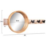 ΚΑΘΡΕΠΤΗΣ ΤΟΙΧΟΥ ΣΤΡΟΓΓΥΛΟΣ SCUTTLE HM4222 FIR WOOD&MDF-BLACK METAL 80x6,5x30,5Υεκ. - Image 2