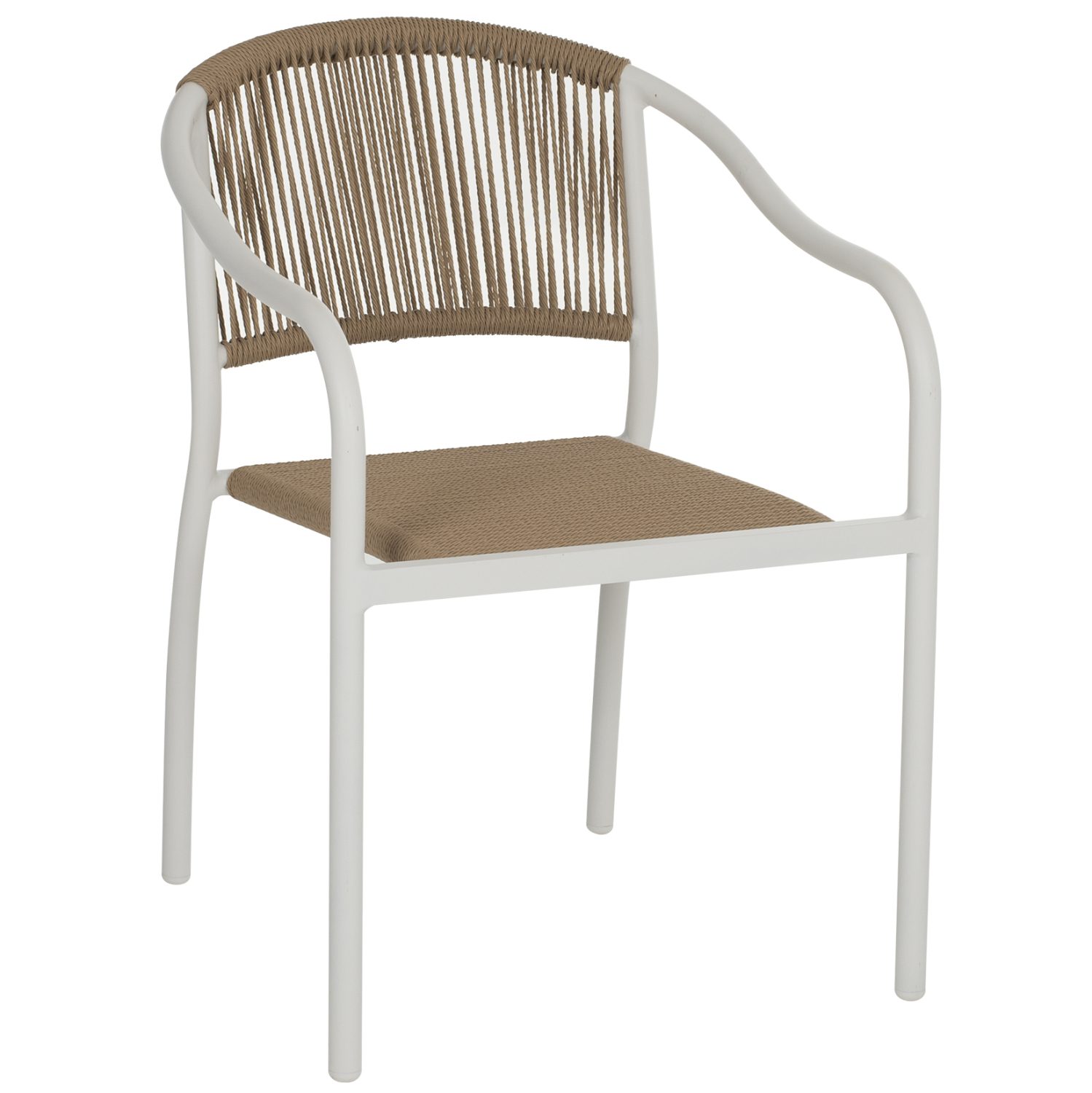 polythrona-aloyminioy-leyko-me-pe-rattan ΠΟΛΥΘΡΟΝΑ ΑΛΟΥΜΙΝΙΟΥ ΛΕΥΚΟ ΜΕ PE RATTAN WICKER HM5856.01 57x63x80Yεκ. - Image 1