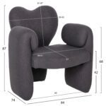 ΠΟΛΥΘΡΟΝΑ HARTT HM9777.01 ΓΚΡΙ TEDDY ΥΦΑΣΜΑ 84x74x87Yεκ. - Image 2