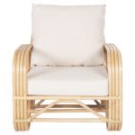 ΠΟΛΥΘΡΟΝΑ BARONESS HM9813 ΦΥΣΙΚΟ RATTAN ΚΑΙ ΛΕΥΚΑ ΜΑΞΙΛΑΡΙΑ 81x90x92Yεκ. - Image 3