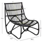 ΠΟΛΥΘΡΟΝΑ GRINN HM9815.02 ΡΑΒΔΟΙ RATTAN ΣΕ ΜΑΥΡΟ 56,5x73,5x79,5Υ εκ. - Image 2
