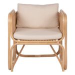 ΠΟΛΥΘΡΟΝΑ WENDY HM9816 RATTAN ΣΕ ΦΥΣΙΚΟ ΧΡΩΜΑ-ΛΕΥΚΑ ΜΑΞΙΛΑΡΙΑ 73x72x84Yεκ. - Image 3