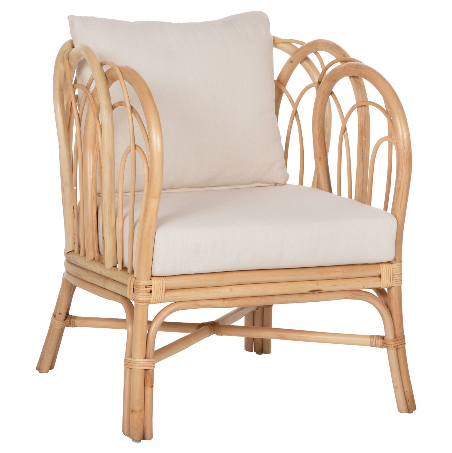 polythrona-fb99817-rattan-se-fysiko-leyk ΠΟΛΥΘΡΟΝΑ ESTOR HM9817 RATTAN ΣΕ ΦΥΣΙΚΟ-ΛΕΥΚΟ ΜΑΞΙΛΑΡΙ 78x75x92Υ εκ. - Image 1