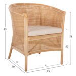 ΠΟΛΥΘΡΟΝΑ APRON HM9818 RATTAN ΠΛΕΚΤΟ ΣΕ ΦΥΣΙΚΟ-ΛΕΥΚΟ ΜΑΞΙΛΑΡΙ 75x70x85Υεκ. - Image 2