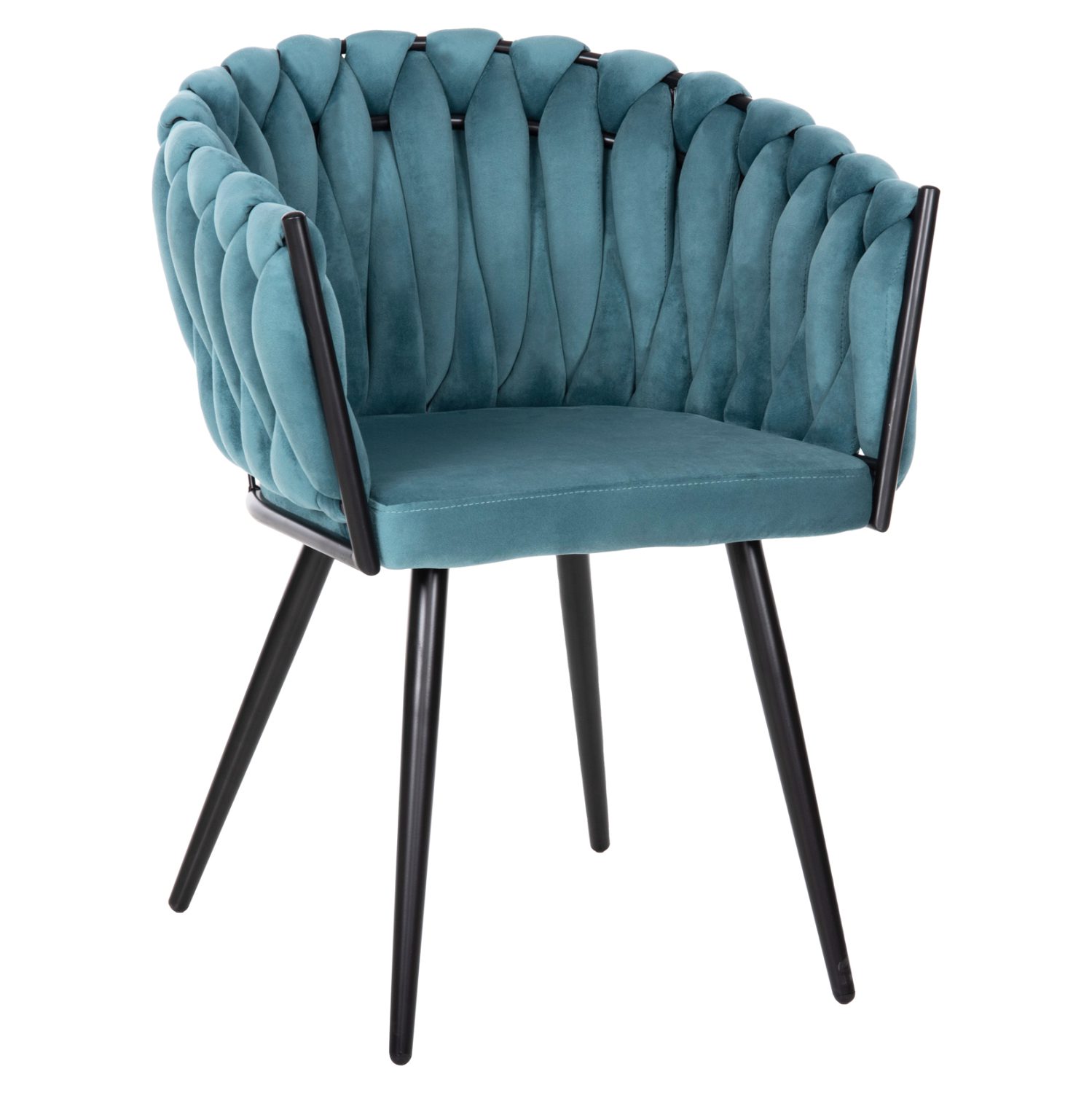 polythronaki-fb9874105-tirkoyaz-beloydo ΠΟΛΥΘΡΟΝΑΚΙ LUANDA HM8741.05 ΤΙΡΚΟΥΑΖ ΒΕΛΟΥΔΟ-ΜΑΥΡΑ ΜΕΤΑΛΛΙΚΑ ΠΟΔΙΑ 62x54x79Υεκ. - Image 1