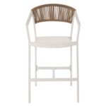 ΣΚΑΜΠΟ ΑΛΟΥΜΙΝΙΟΥ ΛΕΥΚΟ HM5892.32 ΜΕΣ. ΥΨΟΥΣ-ΜE RATTAN & TΕΧΤLINE 57x57x99,5Yεκ. - Image 2