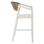 ΣΚΑΜΠΟ ΑΛΟΥΜΙΝΙΟΥ ΛΕΥΚΟ HM5892.32 ΜΕΣ. ΥΨΟΥΣ-ΜE RATTAN & TΕΧΤLINE 57x57x99,5Yεκ. - Image 3
