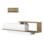 ΣΥΝΘΕΤΟ ΤΗΛΕΟΡΑΣΗΣ GARCELLE HM8904.11 ΜΕΛΑΜΙΝΗ ΣΕ ΦΥΣΙΚΟ-ΛΕΥΚΟ 180x29,6x45Υεκ - Image 4