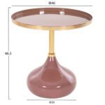 ΤΡΑΠΕΖΙ ΒΟΗΘΗΤΙΚΟ ΣΤΡΟΓΓΥΛΟ UTRI HM4241.06 ΜΕΤΑΛΛΟ ΣΕ ΣΟΜΟΝ-ΜΠΕΖ Φ46x46,5Υεκ. - Image 2