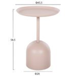 ΤΡΑΠΕΖΙ ΒΟΗΘΗΤΙΚΟ ΣΤΡΟΓΓΥΛΟ DELBEL HM4265.10 ΜΕΤΑΛΛΟ ΣΕ ΕΚΡΟΥ Φ45,5x58,5 εκ. - Image 2