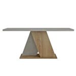 ΤΡΑΠΕΖΙ ΣΑΛΟΝΙΟΥ DILE HM9528.02 ΜΕΛΑΜΙΝΗ ΣΕ STONE TEXTURE ΓΚΡΙ-ΦΥΣΙΚΟ 110x55x47Υεκ. - Image 3