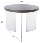 ΤΡΑΠΕΖΙ ΣΑΛΟΝΙΟΥ ACRYCON HM9780.01 MDF ME ΥΔΑΤΟΑΠΩΘΗΤΙΚΗ ΕΠΙΣΤΡΩΣΗ-ΑΚΡΥΛΙΚΑ ΠΟΔΙΑ Φ64x51Yεκ. - Image 2