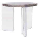 ΤΡΑΠΕΖΙ ΣΑΛΟΝΙΟΥ ACRYCON HM9780.01 MDF ME ΥΔΑΤΟΑΠΩΘΗΤΙΚΗ ΕΠΙΣΤΡΩΣΗ-ΑΚΡΥΛΙΚΑ ΠΟΔΙΑ Φ64x51Yεκ. - Image 4