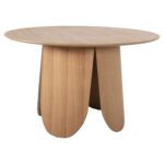 ΤΡΑΠΕΖΙ ΣΤΡΟΓΓΥΛΟ DENTY HM9612.01 MDF ΜΕ ΚΑΠΛΑΜΑ ΔΡΥΟΣ-ΧΡΩΜΑ ΔΡΥΟΣ Φ120x75Υεκ. - Image 4