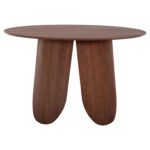 ΤΡΑΠΕΖΙ ΣΤΡΟΓΓΥΛΟ DENTY HM9612.02 MDF ΜΕ ΚΑΠΛΑΜΑ ΔΡΥΟΣ-ΧΡΩΜΑ ΚΑΡΥΔΙ Φ120x75Υεκ. - Image 3