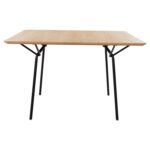 ΤΡΑΠΕΖΙ ΤΡΑΠΕΖΑΡΙΑΣ TRENK HM9614.01 MDF ΜΕ ΚΑΠΛΑΜΑ ΔΡΥΟΣ ΦΥΣΙΚΟ-ΜΑΥΡΟ ΜΕΤΑΛΛΟ 120x120x75Υεκ. - Image 3