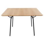 ΤΡΑΠΕΖΙ ΤΡΑΠΕΖΑΡΙΑΣ TRENK HM9614.01 MDF ΜΕ ΚΑΠΛΑΜΑ ΔΡΥΟΣ ΦΥΣΙΚΟ-ΜΑΥΡΟ ΜΕΤΑΛΛΟ 120x120x75Υεκ. - Image 4