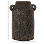 ΔΙΑΚΟΣΜΗΤΙΚA ΒΑΖA ΑΠΟ TERRACOTTA ΓΚΡΙ HM7710 - Image 2