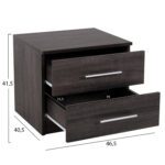 ΚΟΜΟΔΙΝΟ ΜΕΛΑΜΙΝΗΣ CHELSEA HM2220.07 ΑΝΘΡΑΚΙ-2 ΣΥΡΤΑΡΙΑ 48X40,5X41,5Υεκ. - Image 2