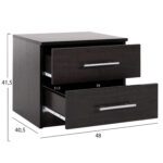 ΚΟΜΟΔΙΝΟ ΜΕΛΑΜΙΝΗΣ CHELSEA HM2220.11 WENGE-2 ΣΥΡΤΑΡΙΑ 48X40,5X41,5Υεκ. - Image 2