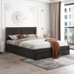 ΚΡΕΒΑΤΙ ΜΕΛΑΜΙΝΗΣ CAPRI HM312.11 ΜΕ 2 ΣΥΡΤΑΡΙΑ ΒΕΓΓΕ ΓΙΑ ΣΤΡΩΜΑ 150x200εκ. - Image 2