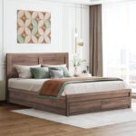 ΚΡΕΒΑΤΙ ΜΕΛΑΜΙΝΗΣ CAPRI HM312.12 ΜΕ 2 ΣΥΡΤΑΡΙΑ- OLD PINE- ΓΙΑ ΣΤΡΩΜΑ 150x200εκ. - Image 2