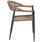 ΠΟΛΥΘΡΟΝΑ ΑΛΟΥΜΙΝΙΟΥ HM5854.02 ΑΝΘΡΑΚΙ PΕ RATTAN ΜΠΕΖ 55.5x58.5x78 εκ. - Image 4