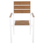 ΠΟΛΥΘΡΟΝΑ ΑΛΟΥΜΙΝΙΟΥ SAGA HM5981.01 ΛΕΥΚΗ-POLYWOOD ΣΕ ΦΥΣΙΚΟ 55x55x86Υεκ. - Image 3