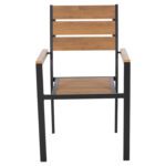 ΠΟΛΥΘΡΟΝΑ ΑΛΟΥΜΙΝΙΟΥ SAGA HM5981.02 ΜΑΥΡΗ-POLYWOOD ΣΕ ΦΥΣΙΚΟ 55x55x86Υεκ. - Image 3