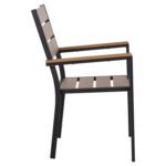 ΠΟΛΥΘΡΟΝΑ ΑΛΟΥΜΙΝΙΟΥ SAGA HM5981.02 ΜΑΥΡΗ-POLYWOOD ΣΕ ΦΥΣΙΚΟ 55x55x86Υεκ. - Image 4
