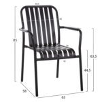 ΠΟΛΥΘΡΟΝΑ ΑΛΟΥΜΙΝΙΟΥ RACHEL HM6088.01 ΜΑΥΡΗ 63x58x85Υεκ. - Image 2