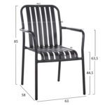 ΠΟΛΥΘΡΟΝΑ ΑΛΟΥΜΙΝΙΟΥ RACHEL HM6088.10 ΑΝΘΡΑΚΙ 63x58x85Υεκ. - Image 2