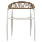 ΠΟΛΥΘΡΟΝΑ ΑΛΟΥΜΙΝΙΟΥ ΛΕΥΚΗ PΕ RATTAN ΜΠΕΖ HM5854.01 55.5x58.5x78 εκ. - Image 3