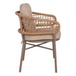 ΠΟΛΥΘΡΟΝΑ ΑΛΟΥΜΙΝΙΟΥ ΜΟΚΑ ΕΠΑΓΓΕΛΜ. RATTAN & ΜΑΞΙΛΑΡΙ ΜΠΕΖ HM5863.02 60x56x84 εκ. - Image 4