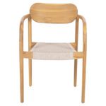 ΠΟΛΥΘΡΟΝΑ OSLO HM9636.07 ΞΥΛΟ TEAK ΦΥΣΙΚΟ & ΜΠΕΖ ΣΧΟΙΝΙ 55x54x80Yεκ. - Image 3