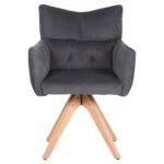 ΠΟΛΥΘΡΟΝΑΚΙ QUILL HM9843.03 ΓΚΡΙ ΥΦΑΣΜΑ-ΞΥΛΟ ΟΞΙΑΣ ΠΟΔΙΑ 61x57,5x91Υεκ. - Image 3