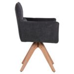 ΠΟΛΥΘΡΟΝΑΚΙ QUILL HM9843.03 ΓΚΡΙ ΥΦΑΣΜΑ-ΞΥΛΟ ΟΞΙΑΣ ΠΟΔΙΑ 61x57,5x91Υεκ. - Image 4