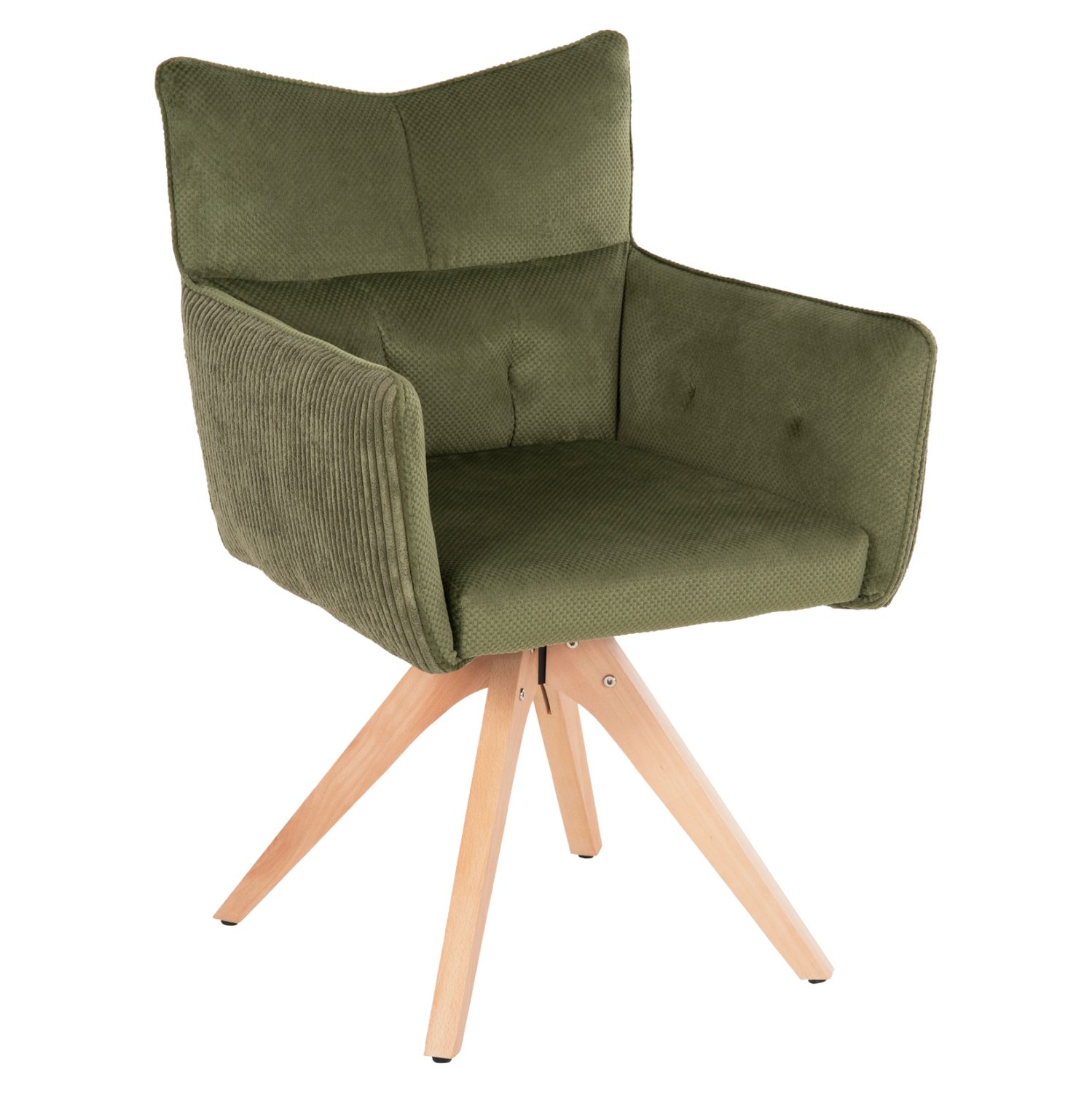 polythronaki-fb9984305-prasino-yfasma-xy ΠΟΛΥΘΡΟΝΑΚΙ QUILL HM9843.05 ΠΡΑΣΙΝΟ ΥΦΑΣΜΑ-ΞΥΛΟ ΟΞΙΑΣ ΠΟΔΙΑ 61x57,5x91Υεκ. - Image 1