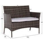ΣΕΤ ΣΑΛΟΝΙ 4ΤΜΧ STASIA HM6089.02 ΣΥΝΘ.RATTAN ΓΚΡΙ-ΜΠΕΖ ΜΑΞΙΛΑΡΙΑ - Image 3
