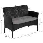 ΣΕΤ ΣΑΛΟΝΙ 4ΤΜΧ STASIA HM6089.10 ΣΥΝΘ.RATTAN ΜΑΥΡΟ-ΓΚΡΙ ΜΑΞΙΛΑΡΙΑ - Image 3