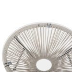 ΤΡΑΠΕΖΙ ΒΟΗΘΗΤΙΚΟ ALLEGRA HM5874.03 ΜΕΤΑΛΛΟ ΜΑΥΡΟ-ΣΥΝΘ. RATTAN ΜΠΕΖ Φ47x45Yεκ. - Image 4